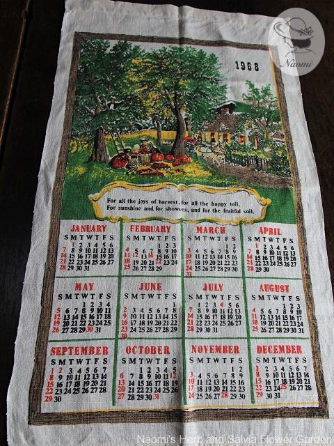 1968 Calendar Tea Towel