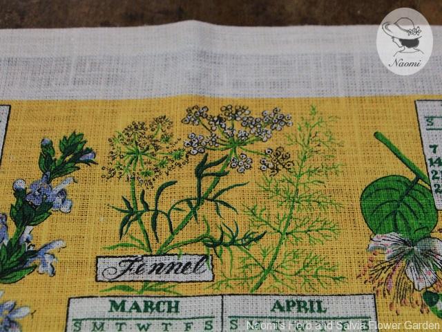 Kay Dee Marge French 1982 Calendar Towel