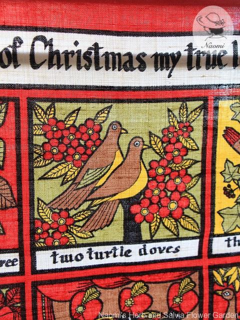 ‘Christmas’vintage tea towel Ulster