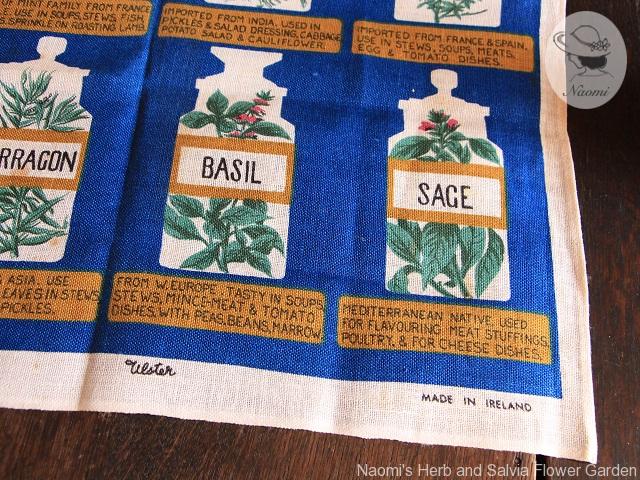 Ulster herbs spices tea towel