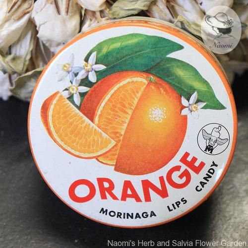 森永リップスキャンデー缶 オレンジ