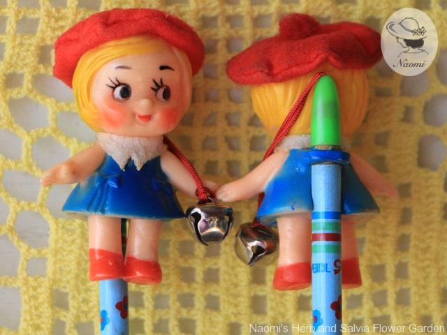 昭和レトロなお土産の鉛筆 お人形
