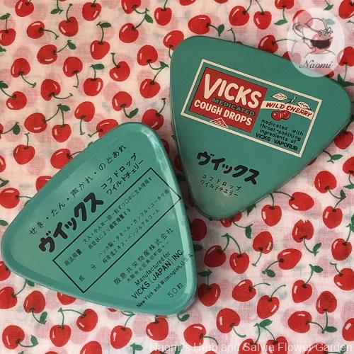 ヴイックス コフドロップの昭和レトロな缶 VICKS COUGH DROPS